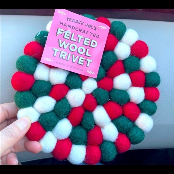 Trader Joe’s Other - Trader Joe’s Handcrafted Felted Wool Trivet